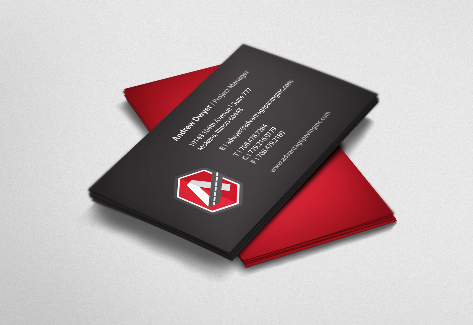 Advantage Paving Business Cards