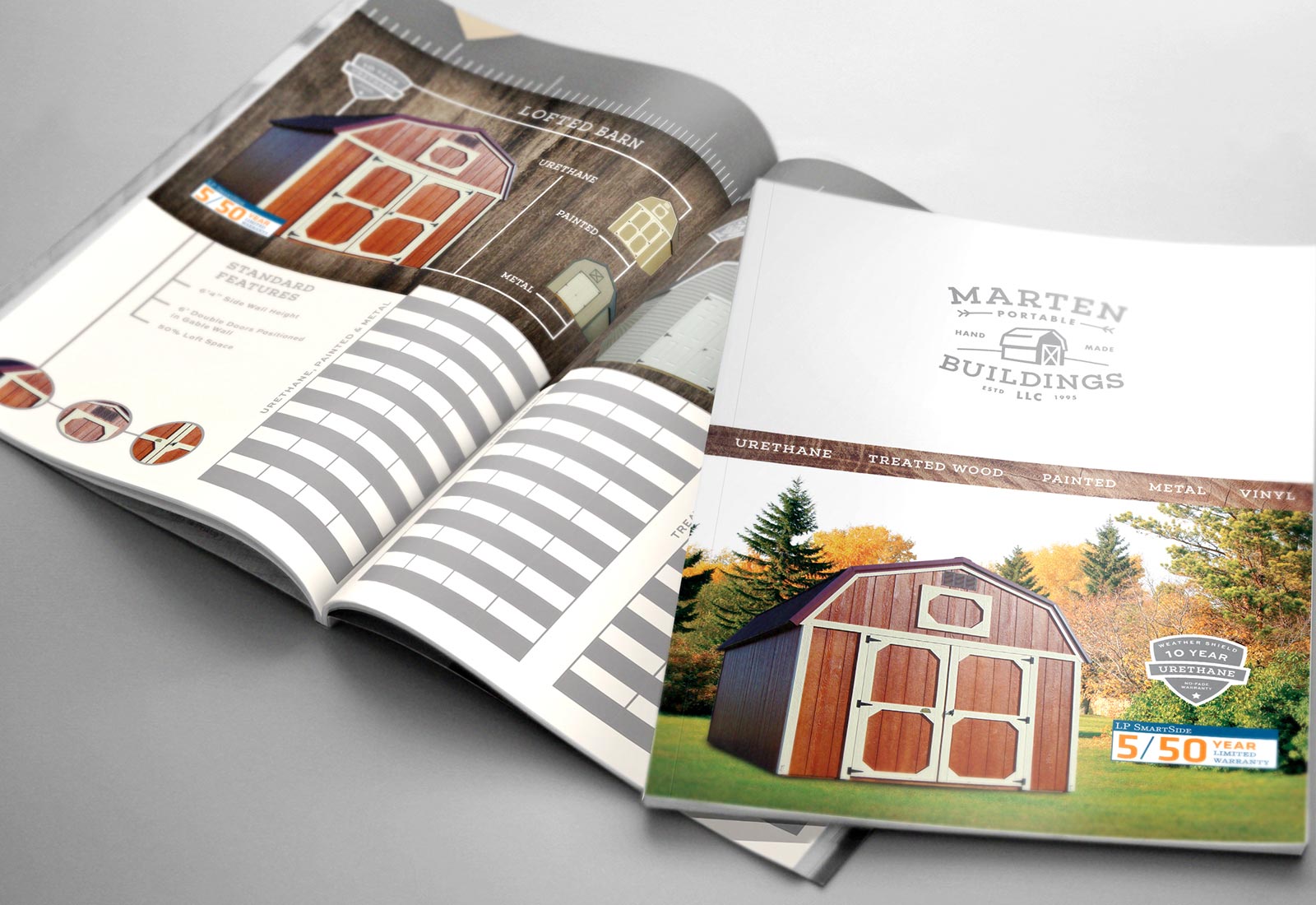 Marten Portable Buildings Catalog Design