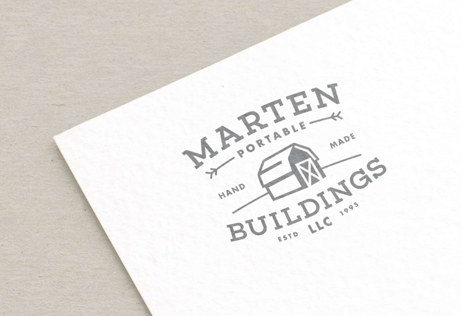 Marten Portable Buildings Logo Rendering