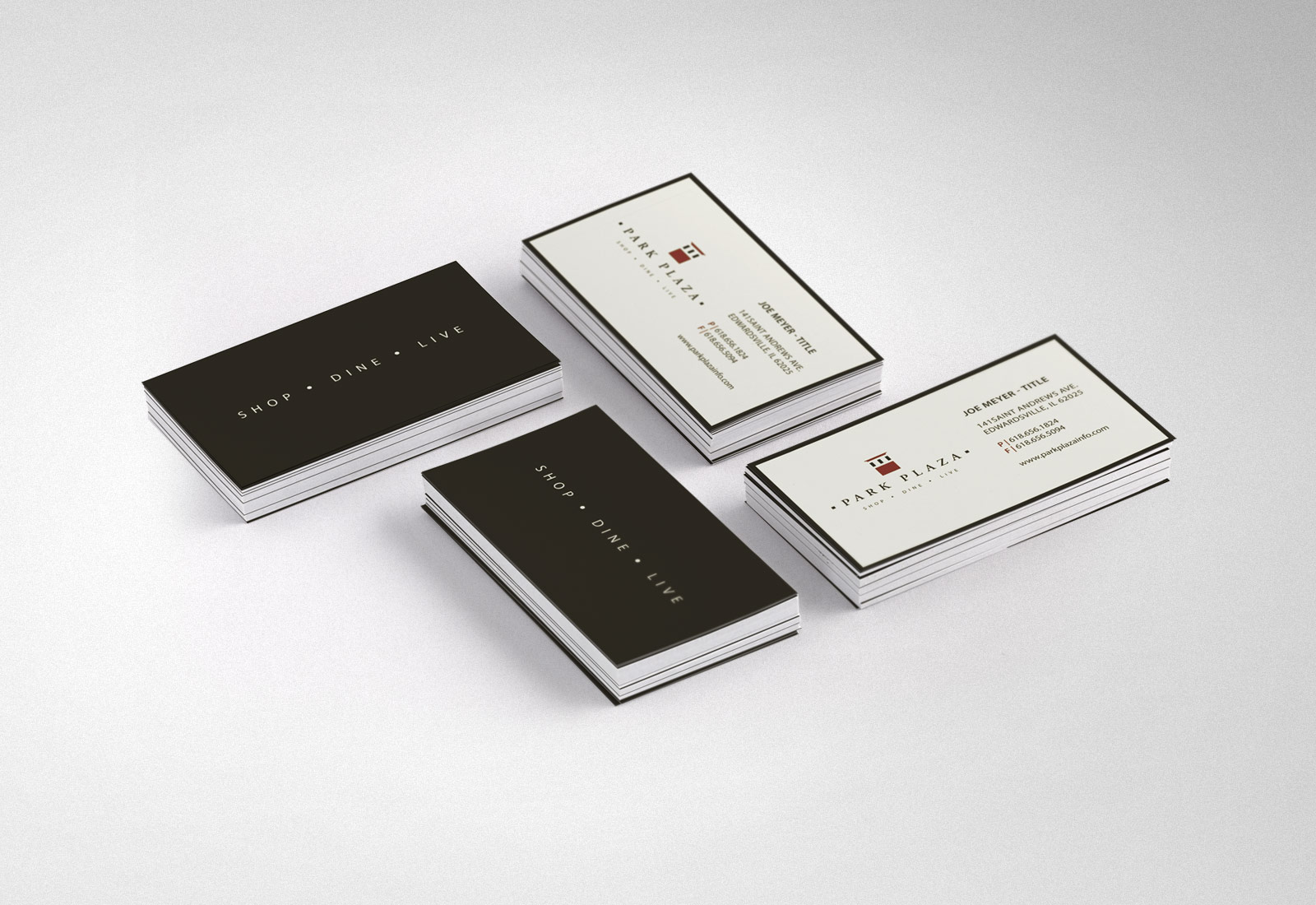 Park Plaza Edwardsville Business Card Design