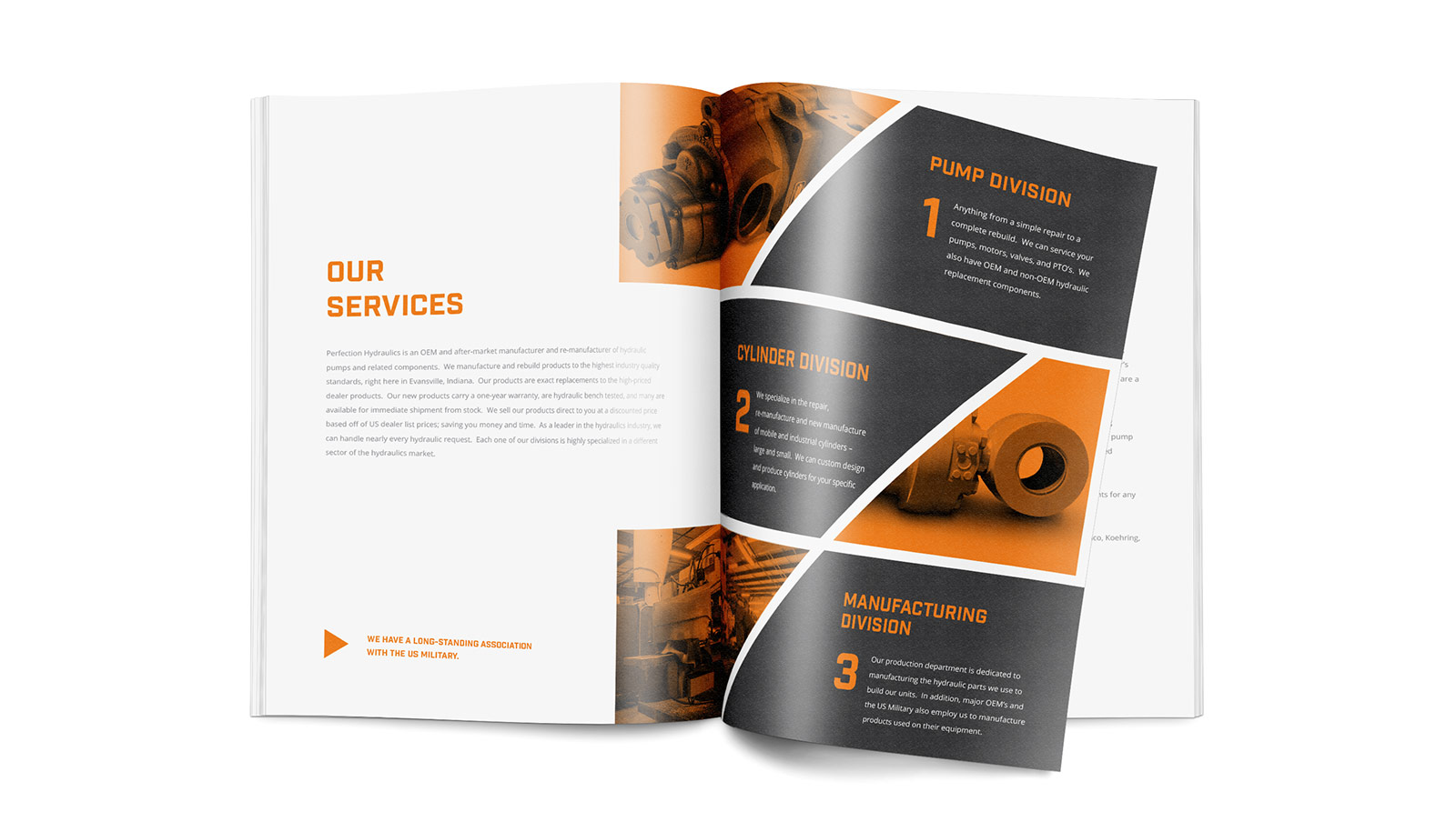 Perfection Hydraulics Brochure Design Layout and Printing Design View 1