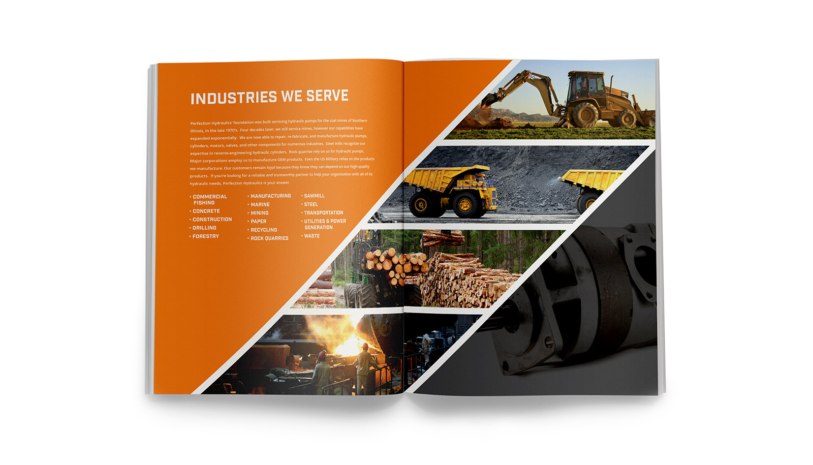 Perfection Hydraulics Brochure Design Layout and Printing  Design View 2