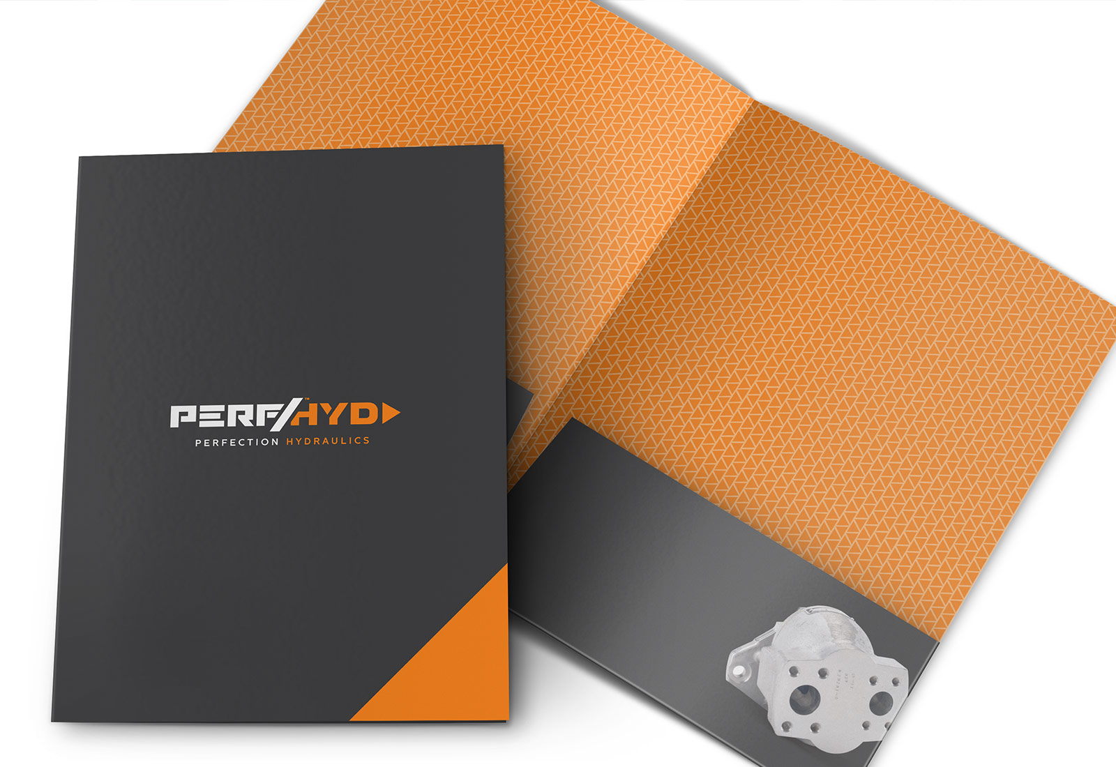 Promotional Folder design and printing for Perfection Hydraulics in Evansville Indiana