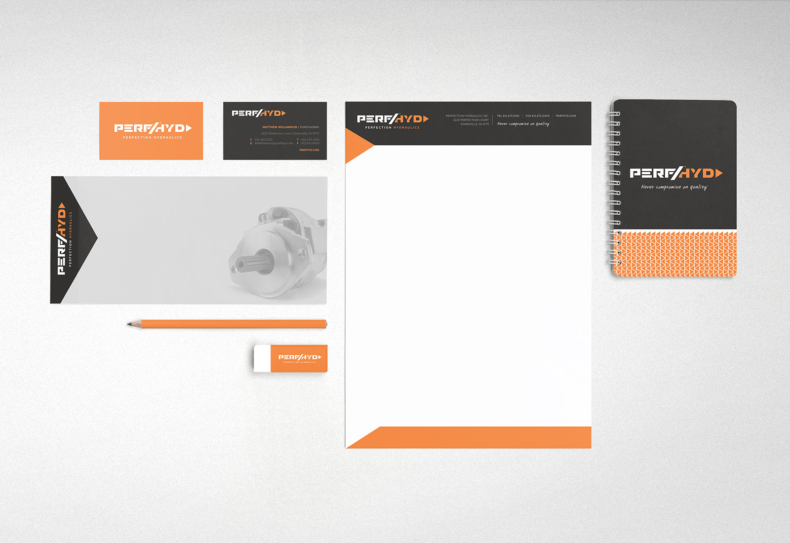 Stationary Design and Printing for Hydraulics Company in Indiana