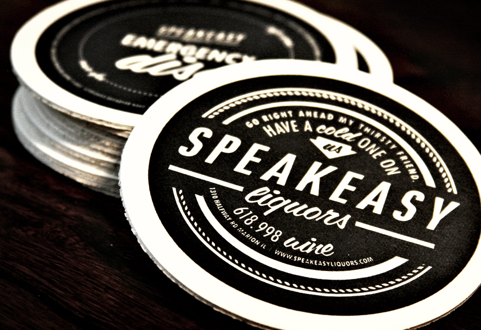 Speakeasy Liquors Coasters