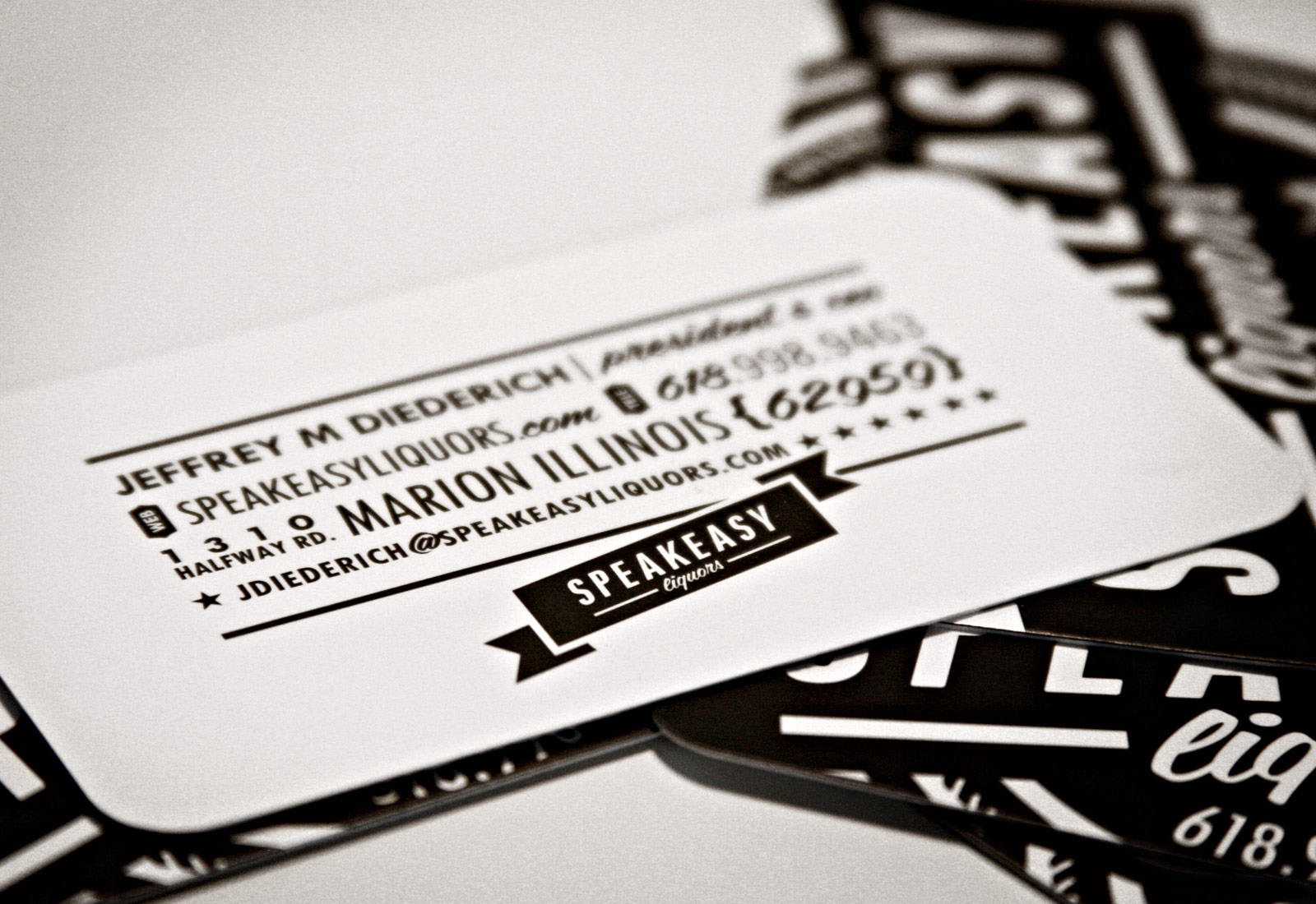 Speakeasy Liquors Business Cards