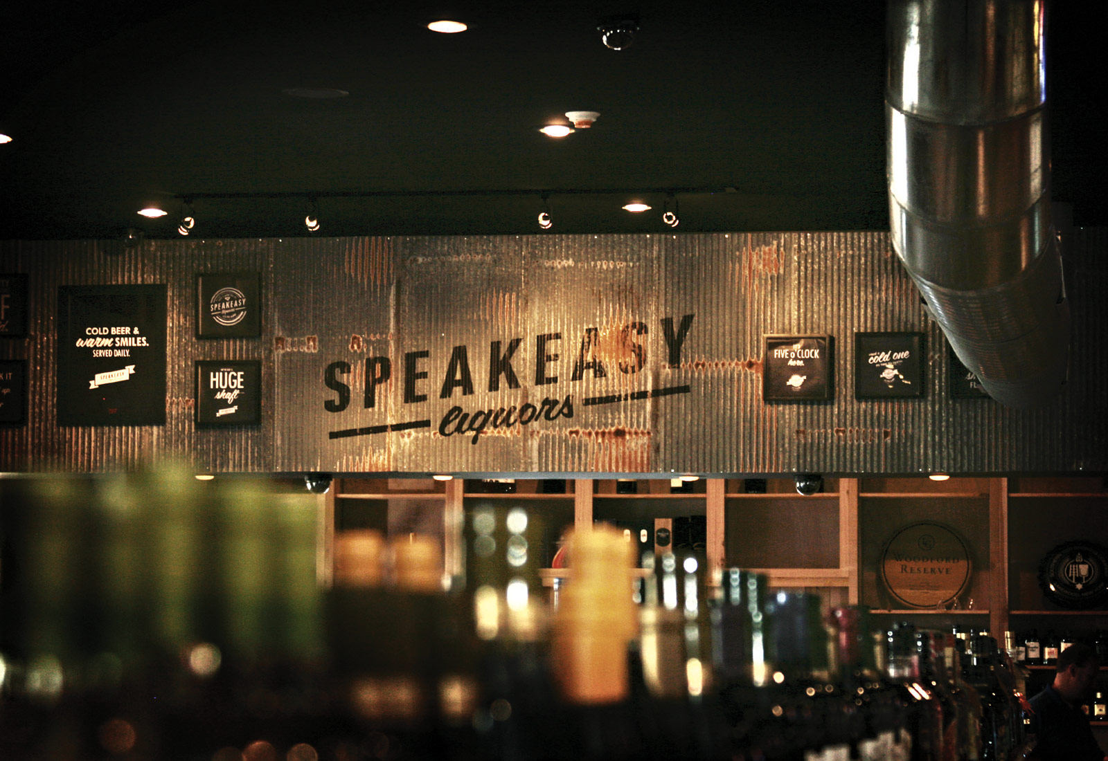 Speakeasy Liquors Metal Sign & Shirts