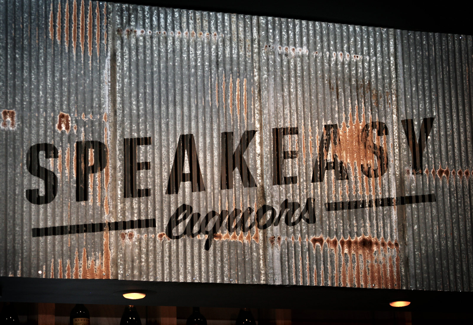 Speakeasy Liquors Metal Sign