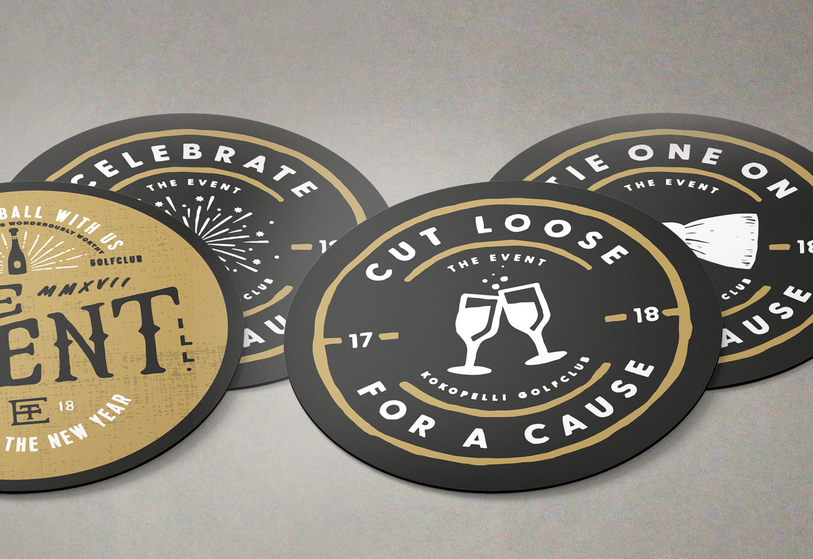 Custom Drink Coaster Design 4/4 Full Color for Fundraiser View 1 The Event Kokopelli Custom Drink Coasters View 1