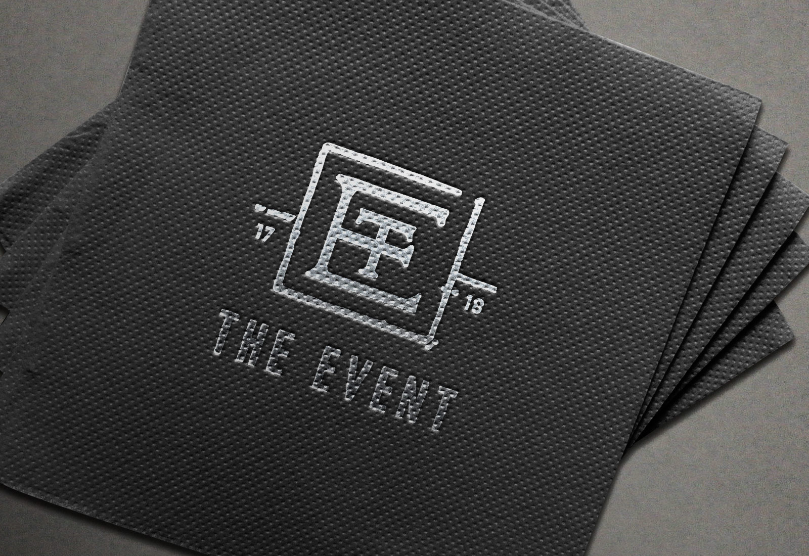 Custom Foil Logo Designed Napkins for New Years Eve