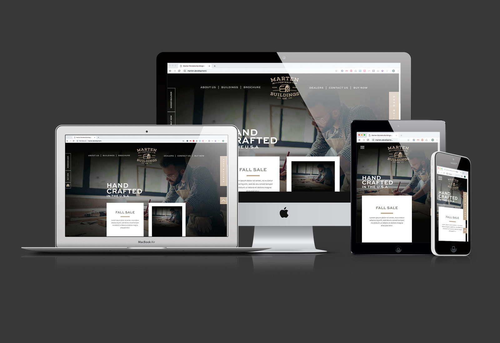 Marten Portable Buildings Website Design & Development