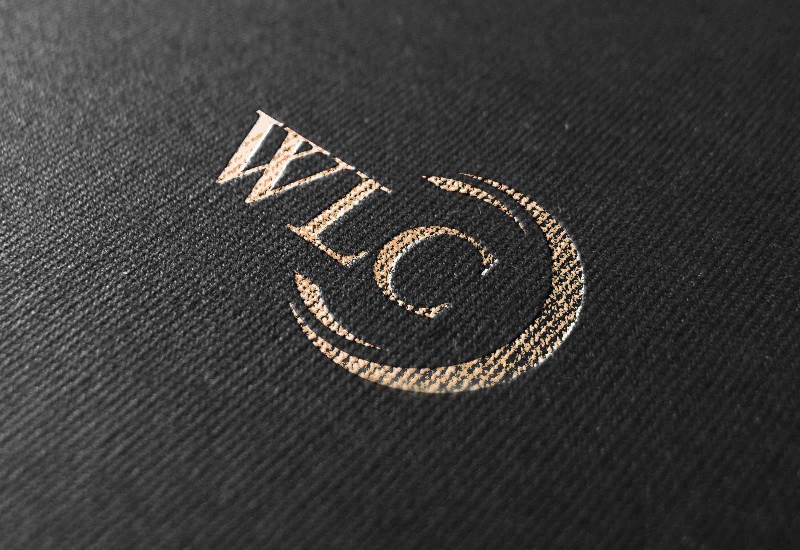 Gold Foil Rendering of Logo Design for Senior Living Assisted Living in Southern Illinois WLC Management Firm Logo Gold Foil Rendering