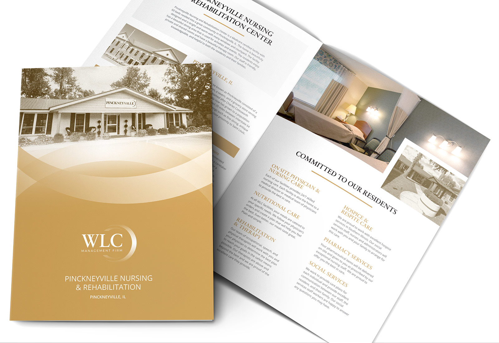 View 3 Brochure Design for WLC Management Firm Assisted Living Senior Living Facility Assisted Living Senior Living Facility Brochure Design View 3
