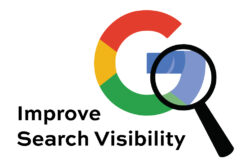 Improve search Visibility magnify glass on google logo